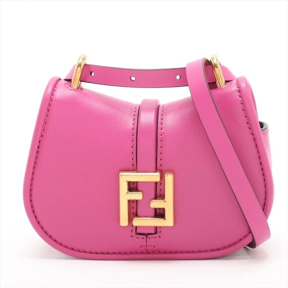 Fendi Handbags - 👜 Fendi C’Mon Nano Leather Shoulder Bag Pink 7AS219